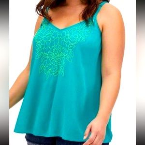 TORRID Embroidered Swing Cami NWT